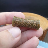 EARLY CHINESE Green JADE BEAD PENDANT  Haitian Jade certificate Provided-6021